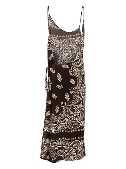 Bandana-Print Midi Dress