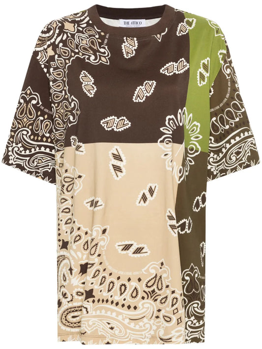 Paisley-Print Cotton T-Shirt
