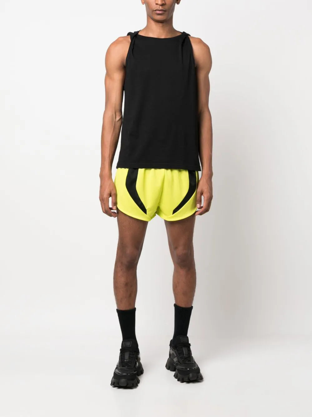 Football Contrasting-Panels Track Shorts