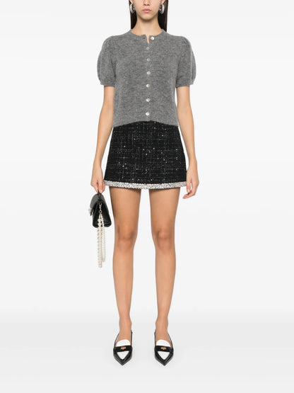 Crystal-Embellished Skort