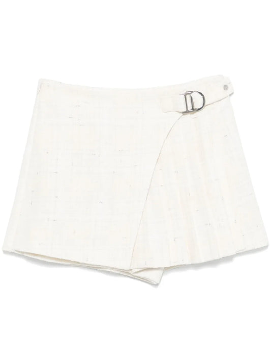 Tweed Pleated Mini Skirt