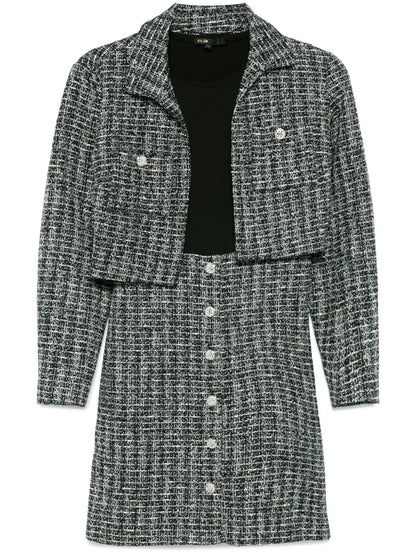 Layered Tweed Mini Dress