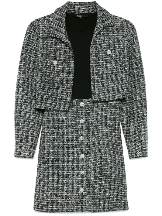 Layered Tweed Mini Dress