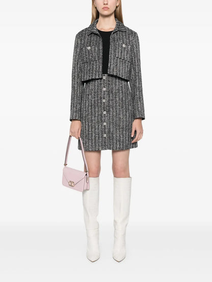 Layered Tweed Mini Dress