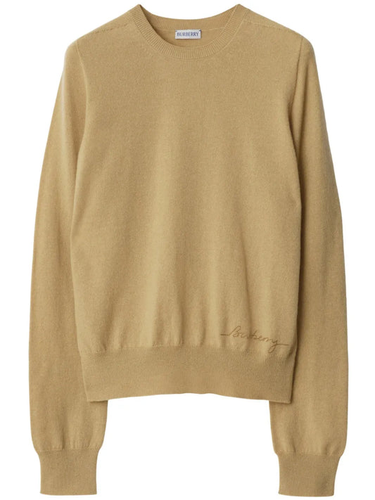 Logo-Embroidered Cashmere Jumper