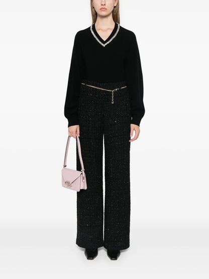 Sequinned Tweed Trousers