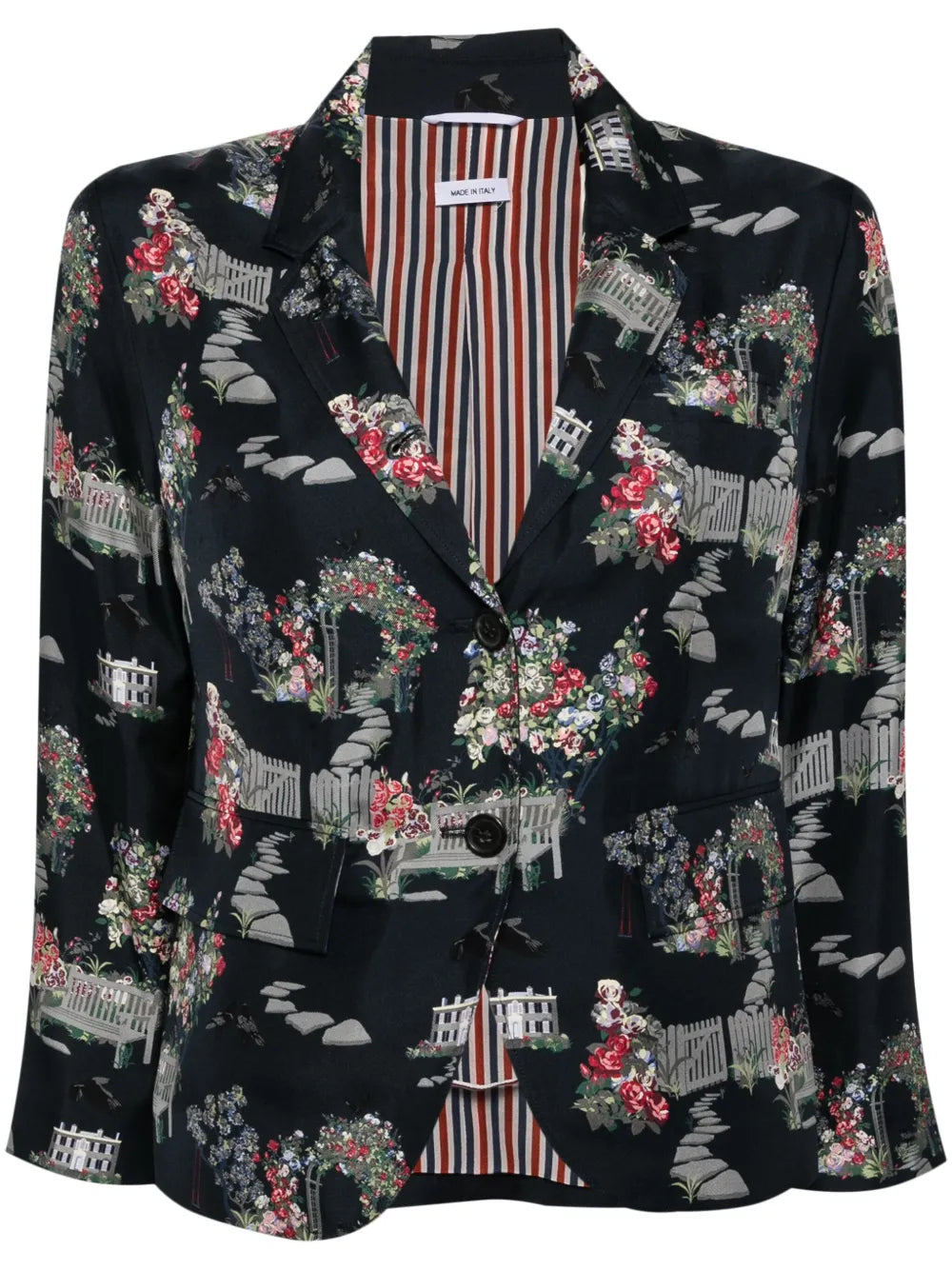 Graphic-Print Blazer