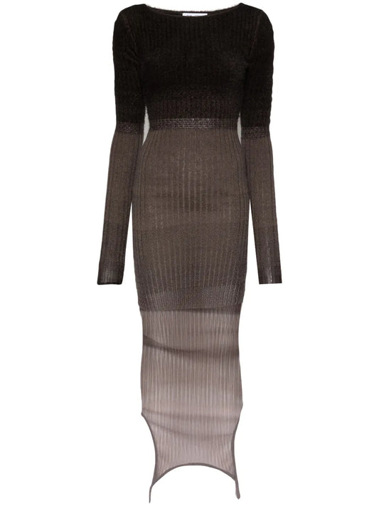 Ombré Ribbed Midi Dress