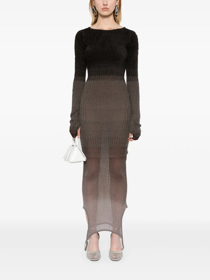 Ombré Ribbed Midi Dress