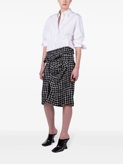 Draped Midi Skirt