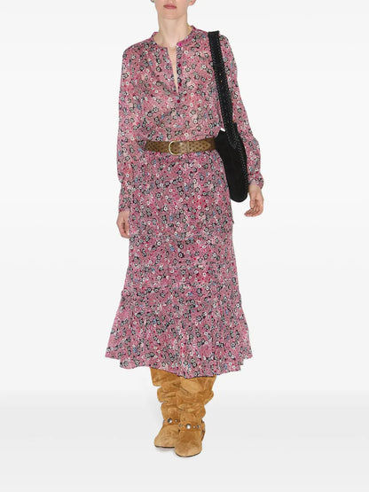 Maria Abstract-Print Blouse