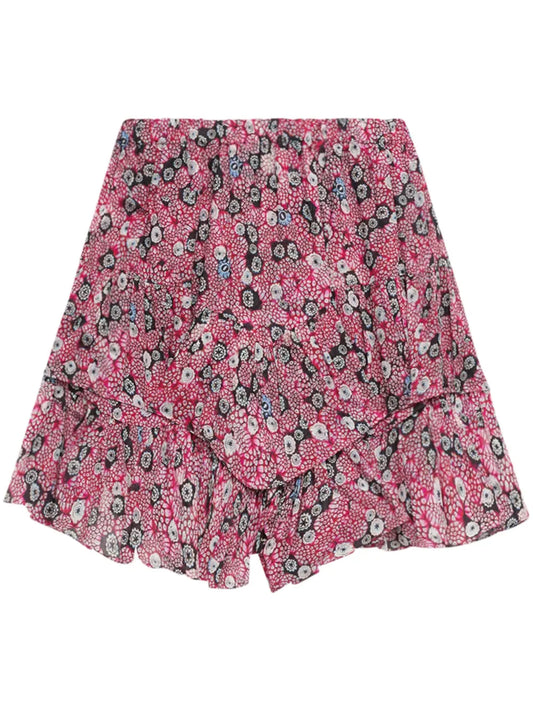Jocadia Abstract-Print Ruffled Shorts