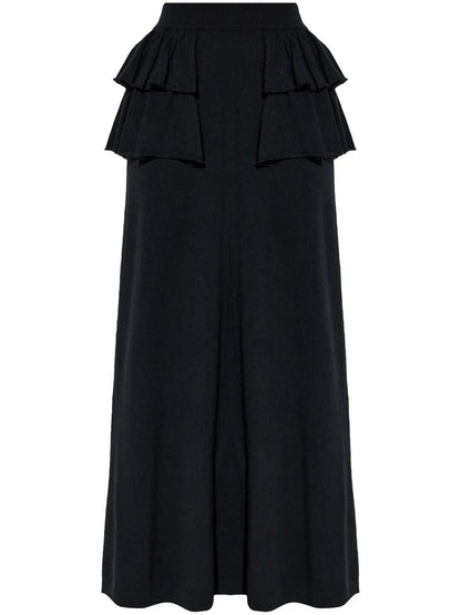 Layered Cashmere Maxi Skirt