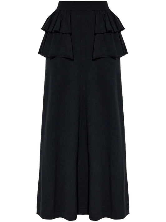 Layered Cashmere Maxi Skirt