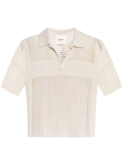 Lei Open-Knit Cashmere Top