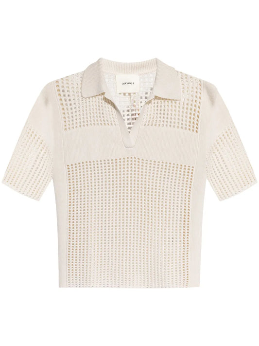 Lei Open-Knit Cashmere Top