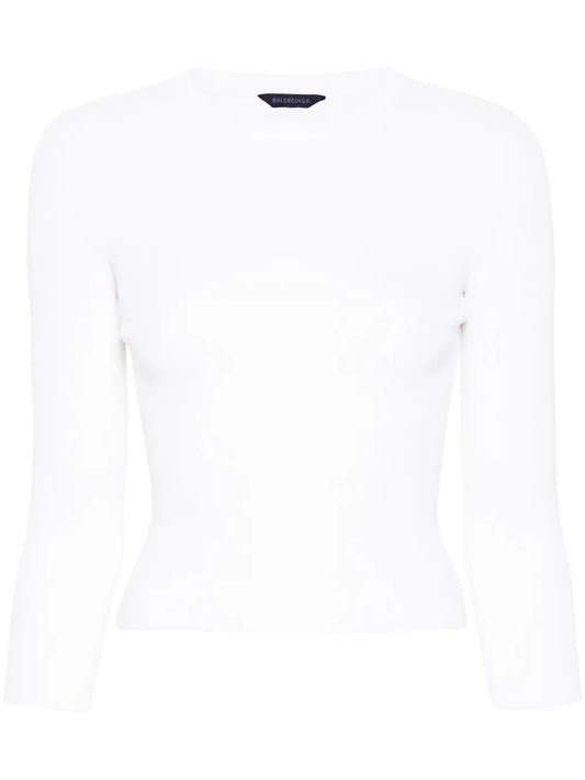 Bb-Pattern Open-Knit Jumper