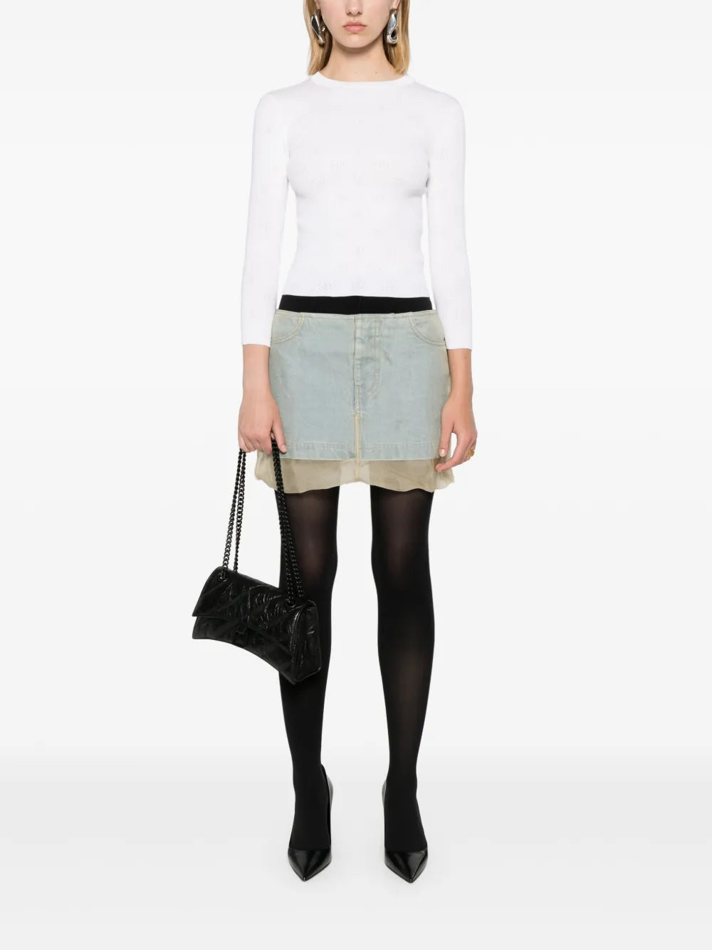 Bb-Pattern Open-Knit Jumper