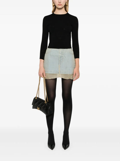 Bb-Pattern Open-Knit Jumper
