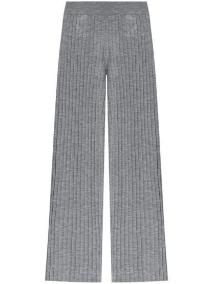 Karren Ribbed-Knit Cashmere Trousers