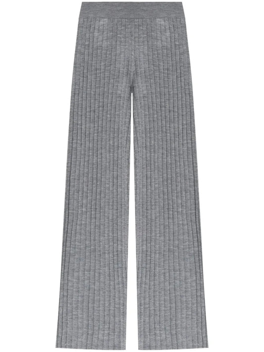 Karren Ribbed-Knit Cashmere Trousers