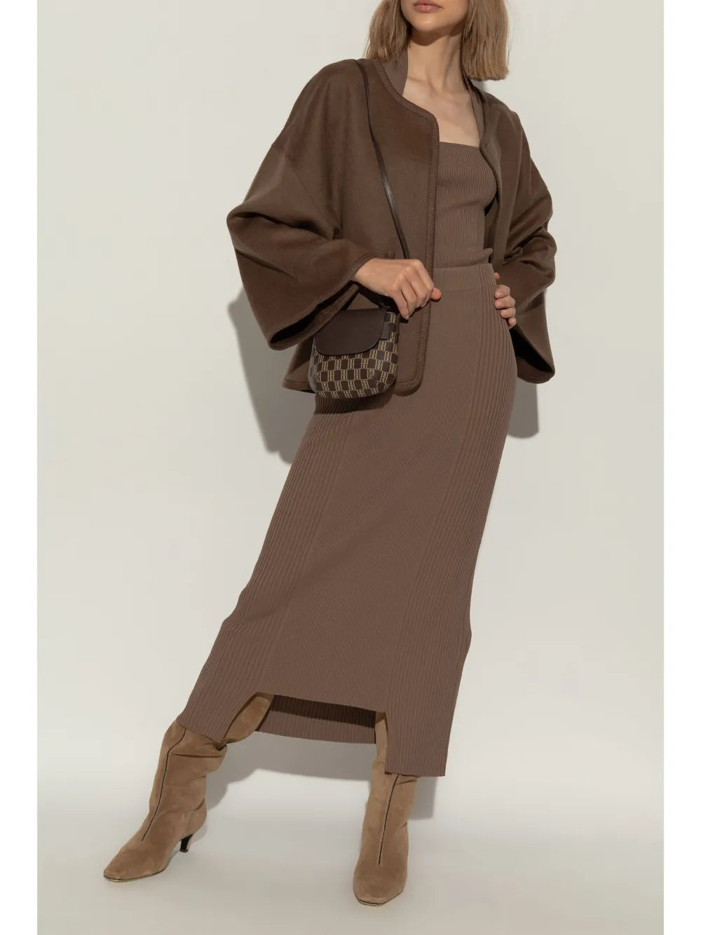 Merine Ribbed Midi Skirt