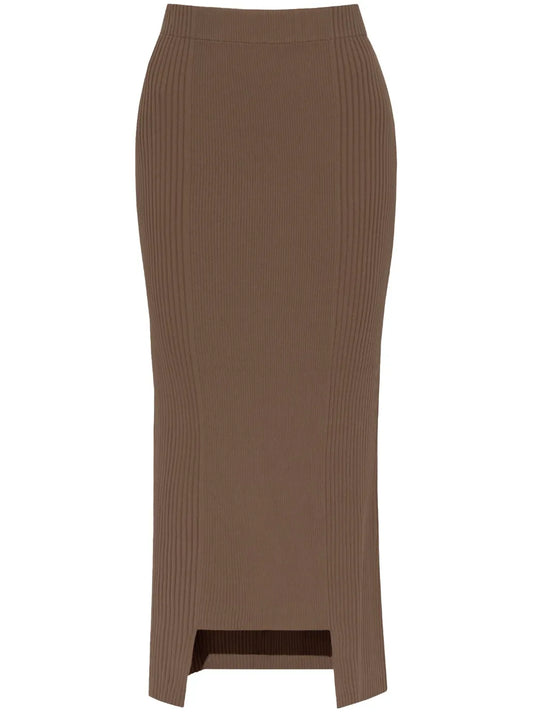 Merine Ribbed Midi Skirt