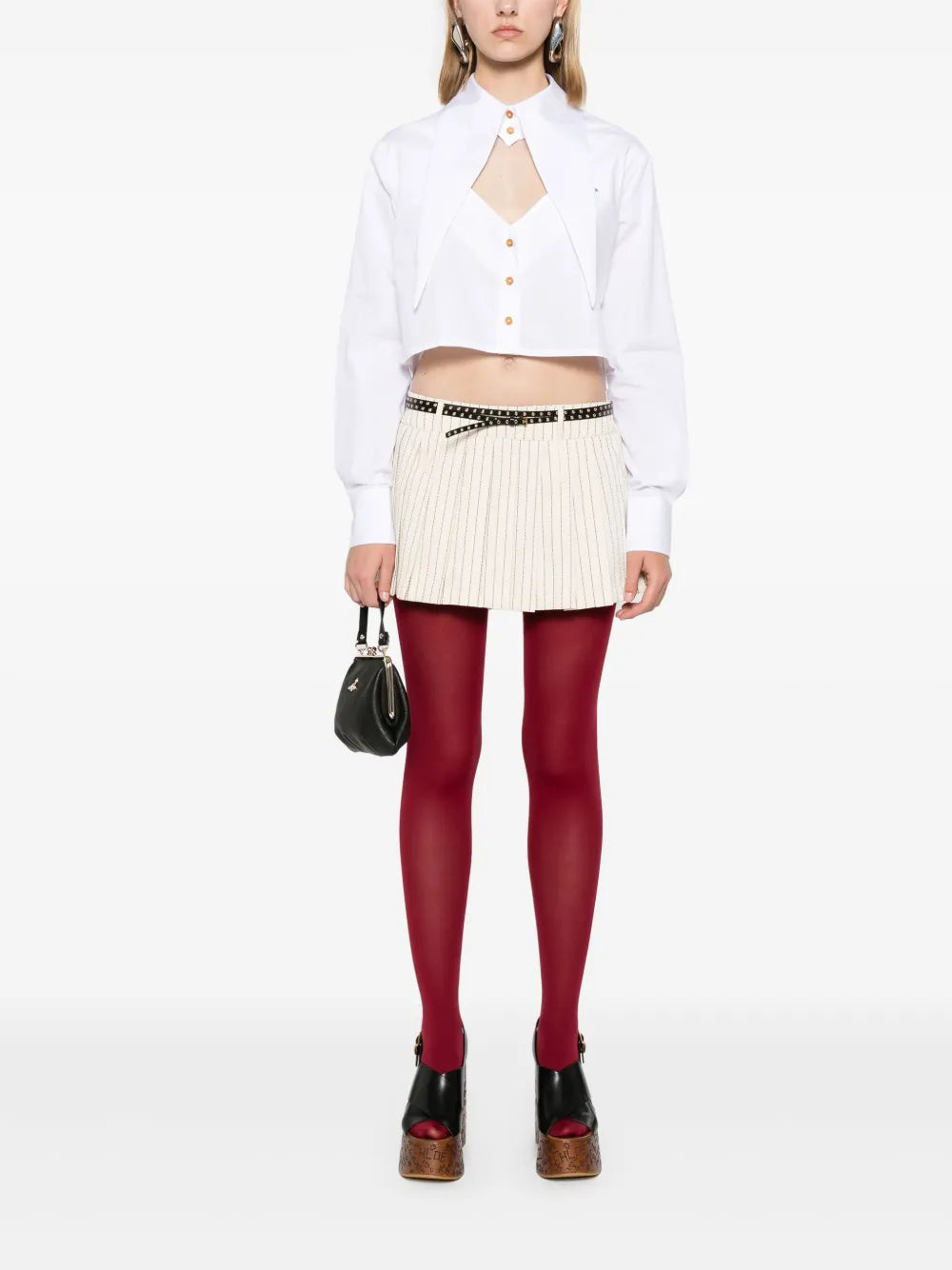 Cut-Off Heart Cropped Shirt