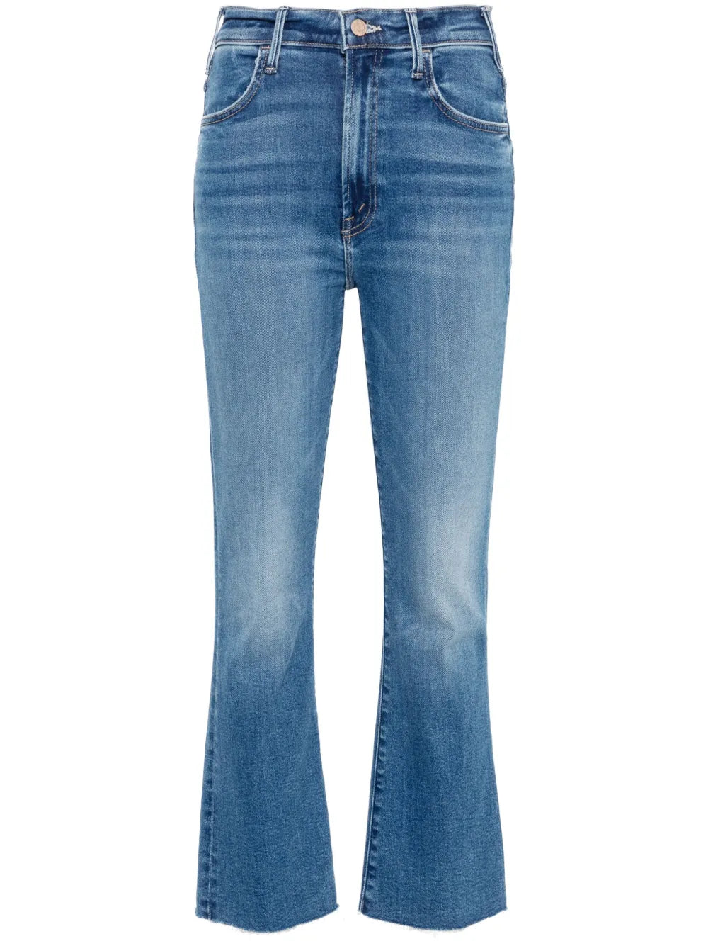 The Hustler Ankle Fray Mid-Rise Bootcut Jeans