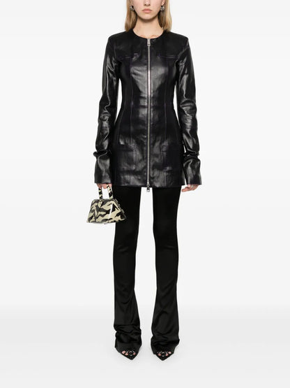 Zip-Up Leather Jacket