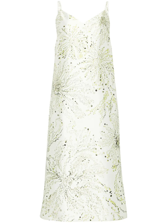 Printed Mikado Dress
