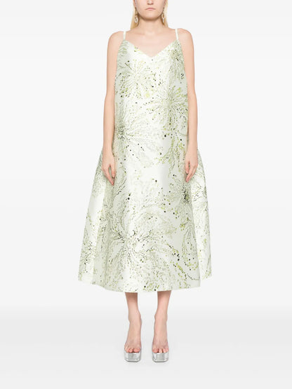Printed Mikado Dress