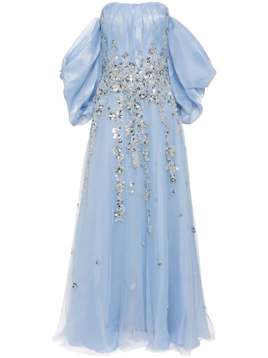 Beaded Organza Gown