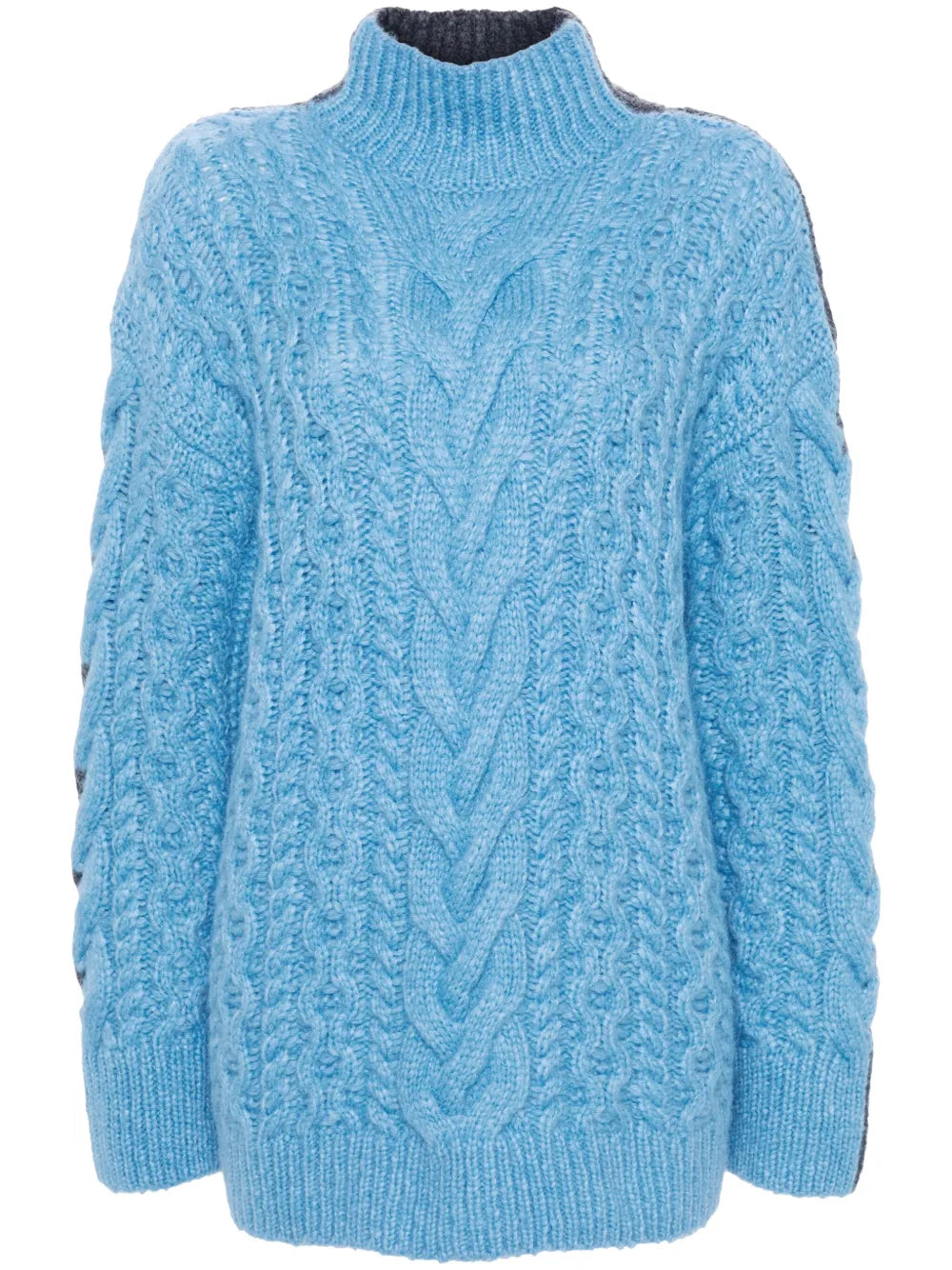 Two-Tone Cable-Knit Jumper