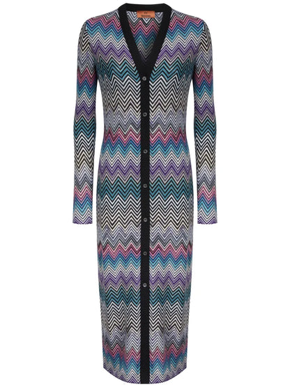 Patterned Knitted Coat