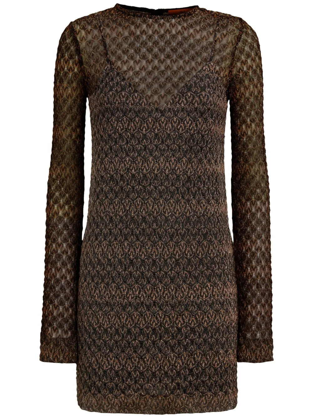 Lamé-Effect Mini Dress