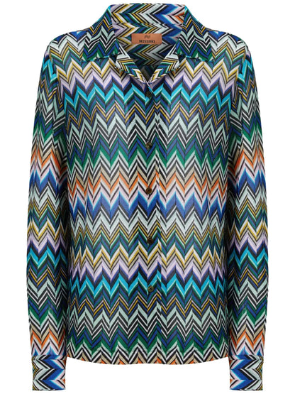 Zigzag Button-Down Shirt