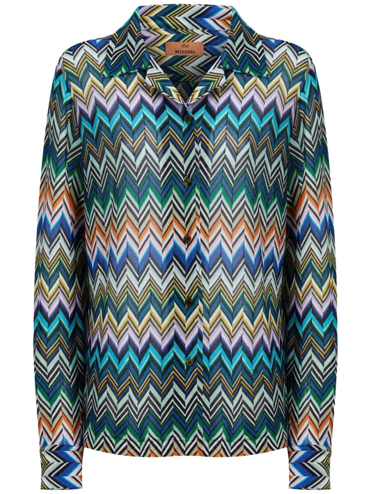 Zigzag Button-Down Shirt
