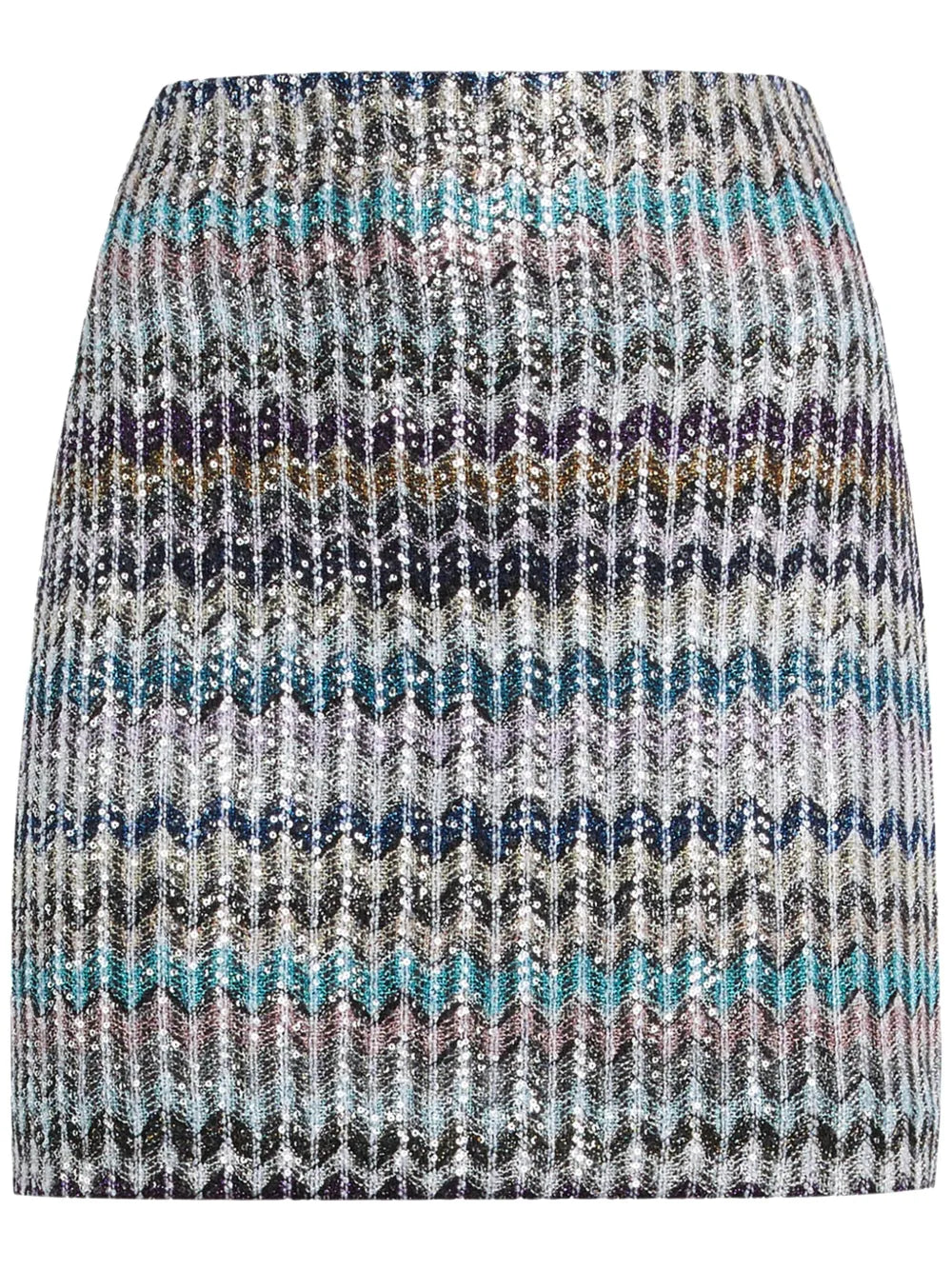 Zigzag Sequin Mini Skirt
