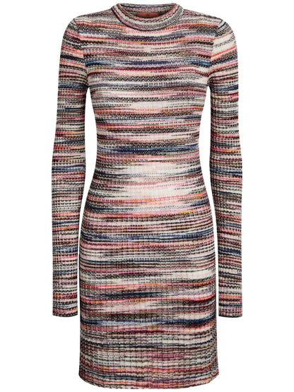 Mélange-Effect Mini Dress