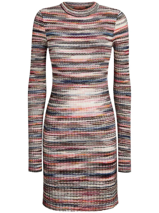 Mélange-Effect Mini Dress