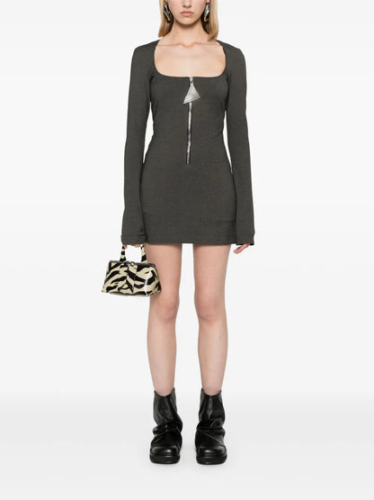 Mélange-Effect Mini Dress
