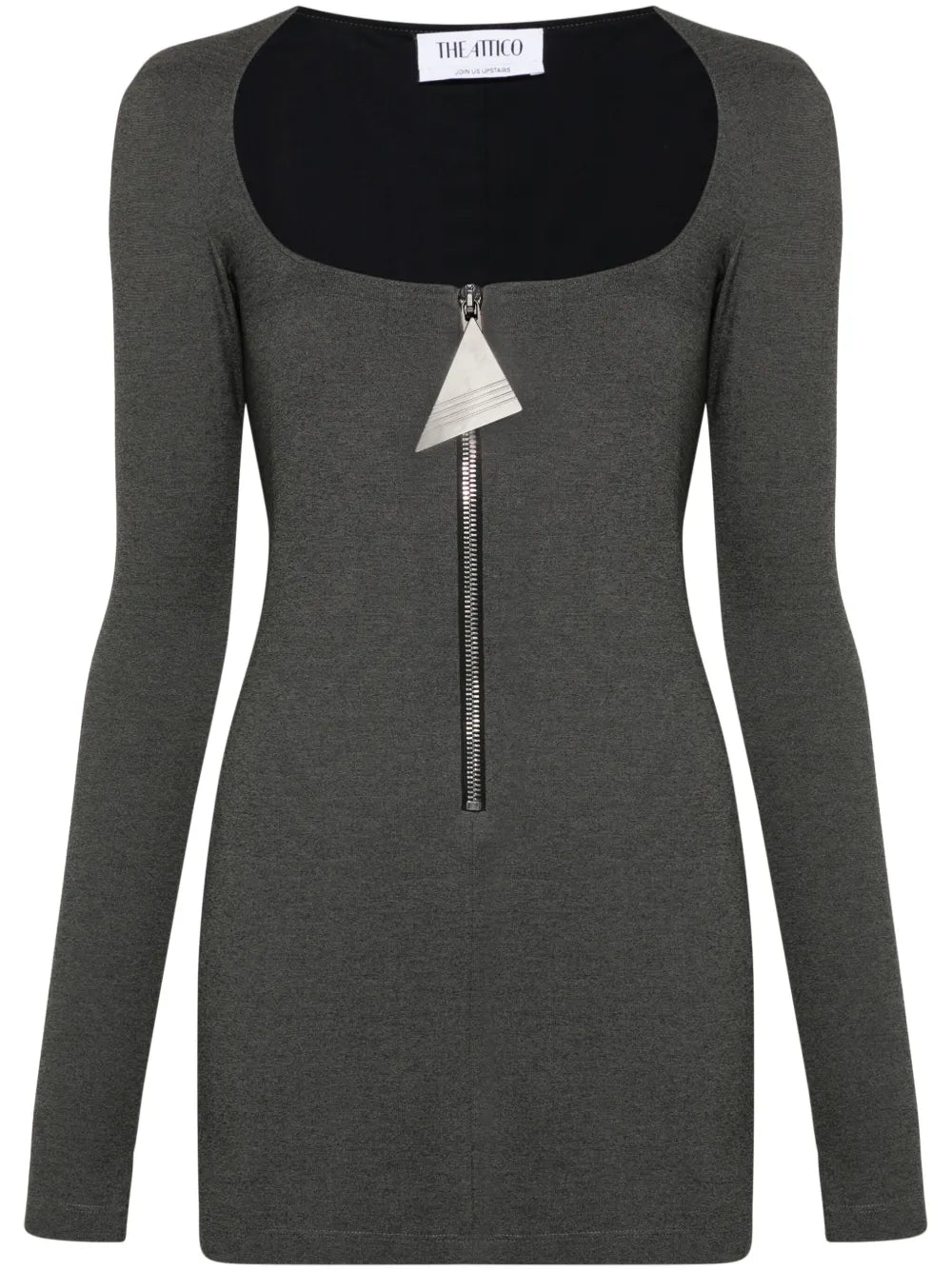 Mélange-Effect Mini Dress