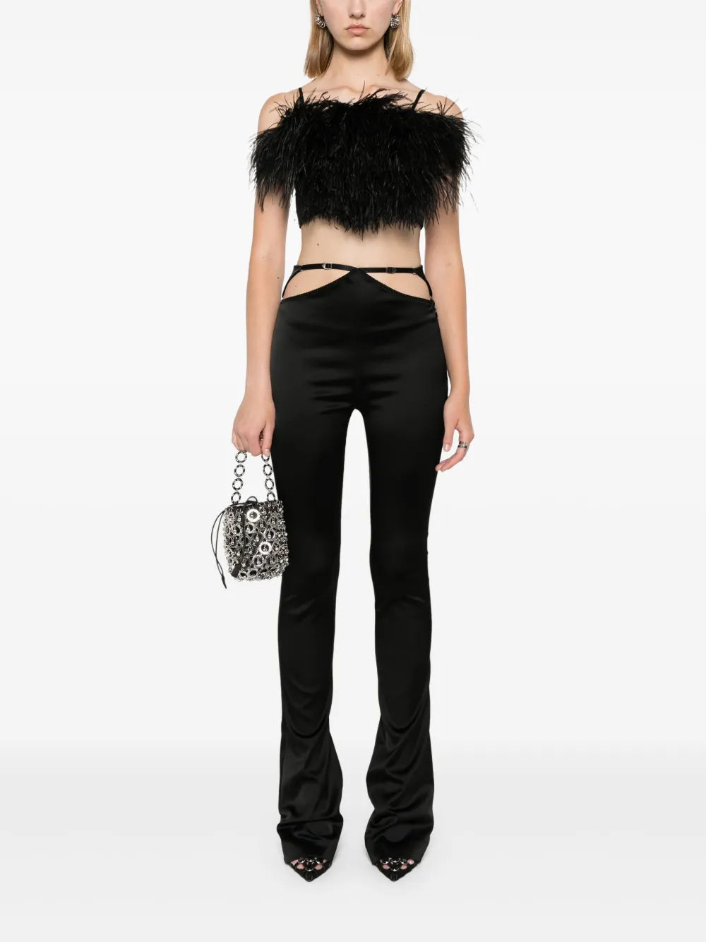 Cut-Out Flared Trousers