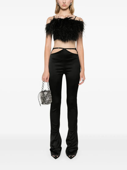 Cut-Out Flared Trousers