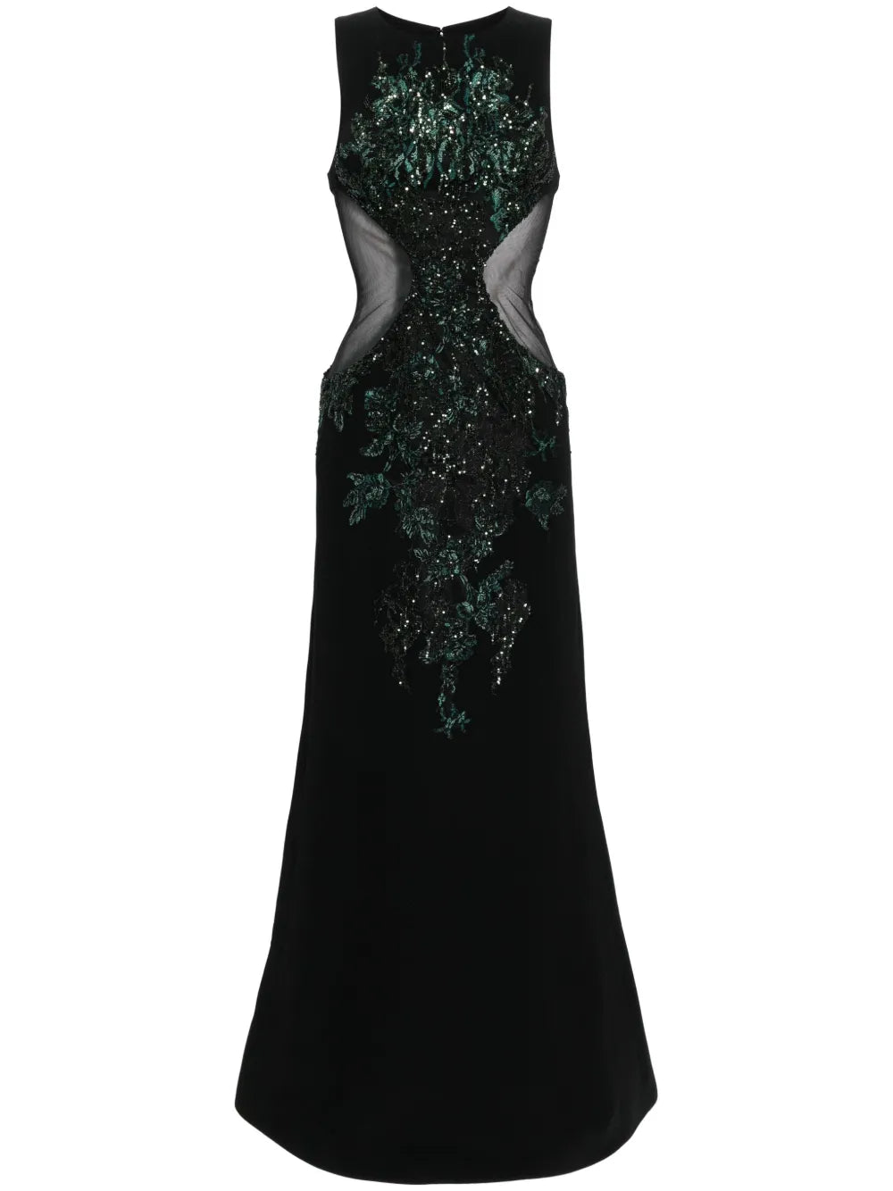 Beaded Cut-Out Maxi Dress