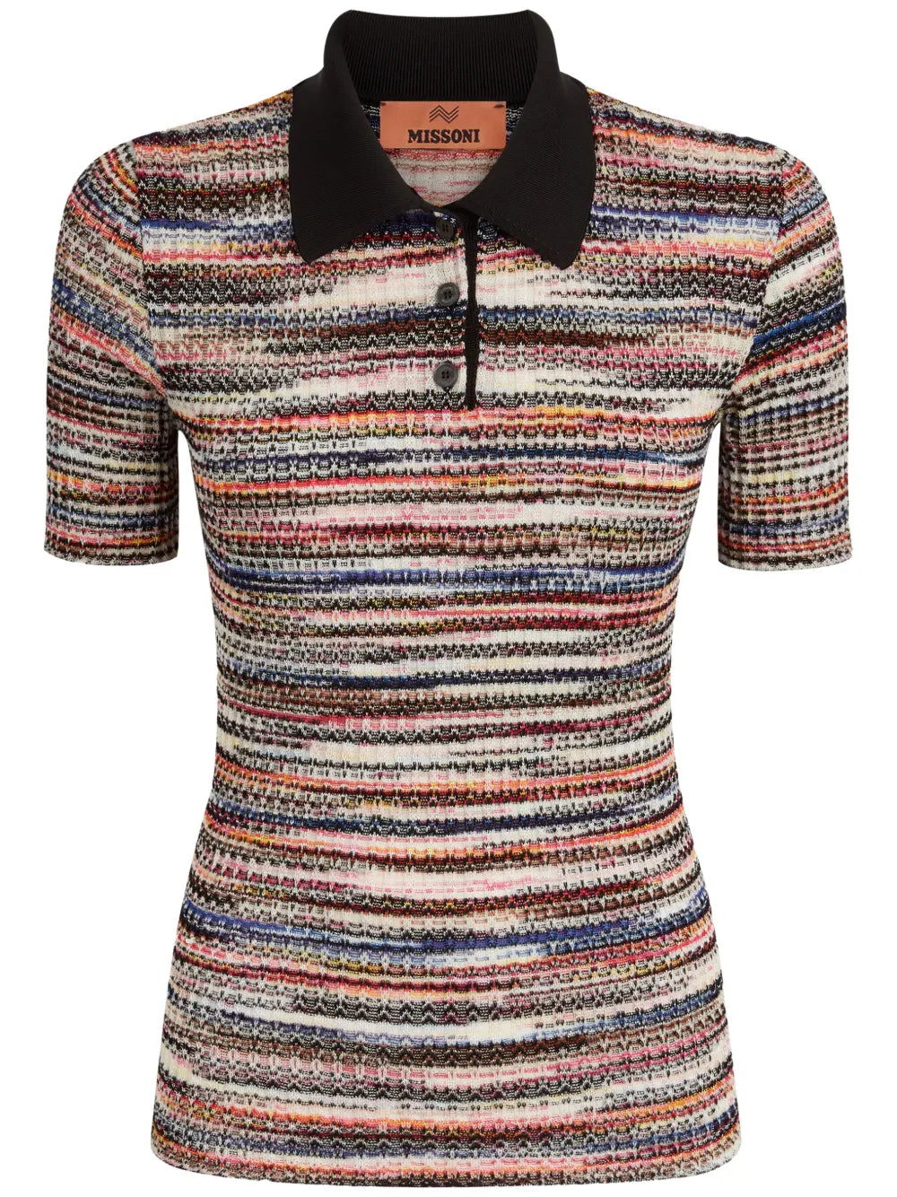 Striped Knitted Polo Shirt