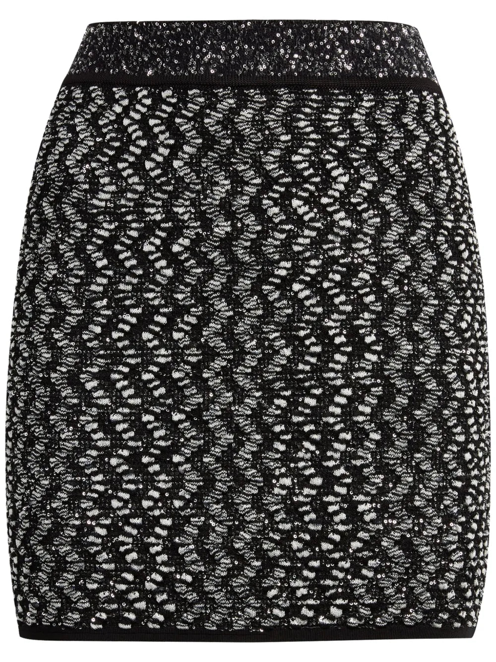 Zigzag Lamé Mini Skirt