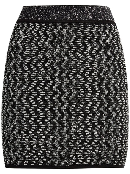 Zigzag Lamé Mini Skirt