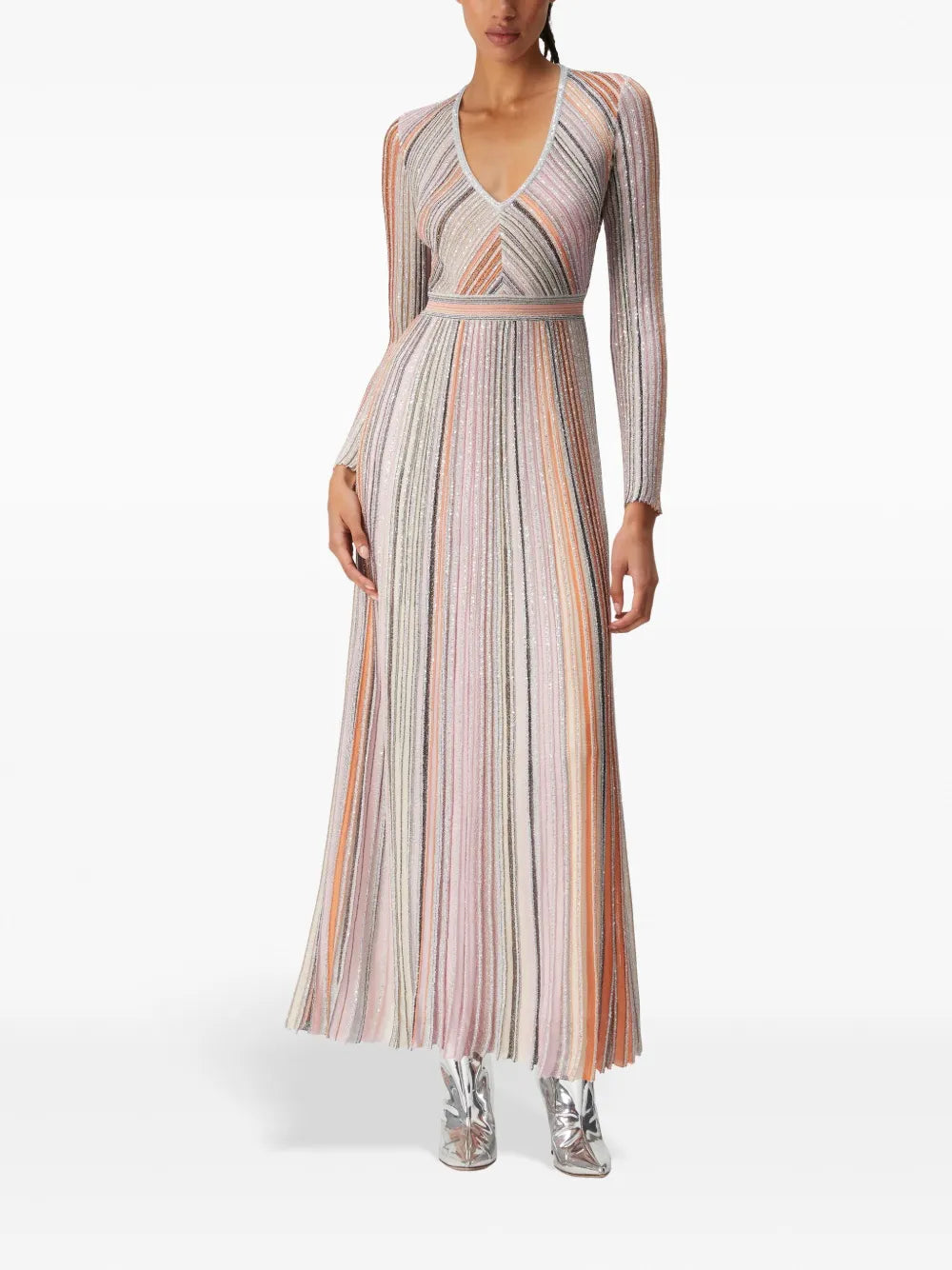 Sequin-Embellished Maxi Dress